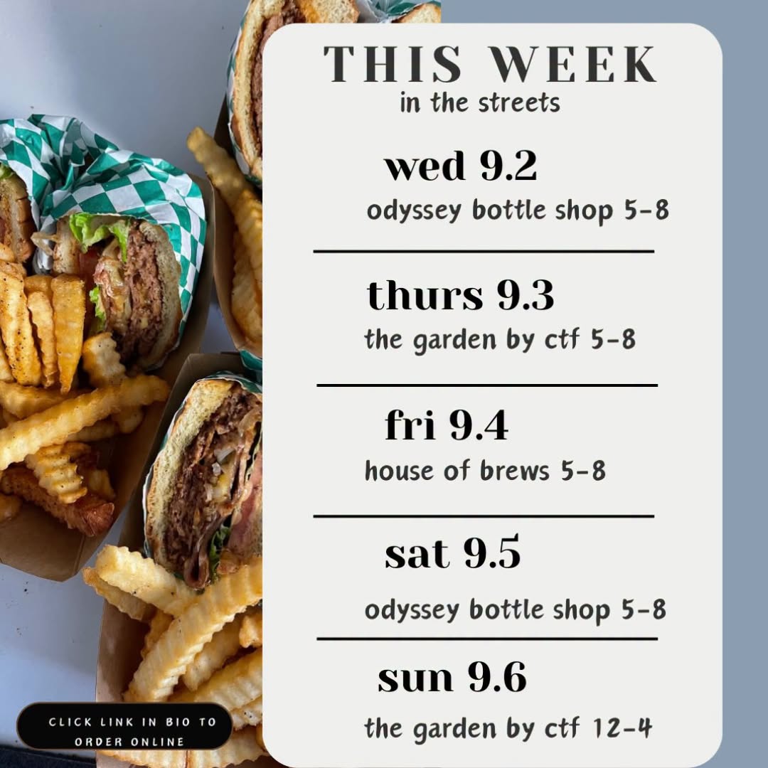 Bangin' Vegan Eats weekly street schedule